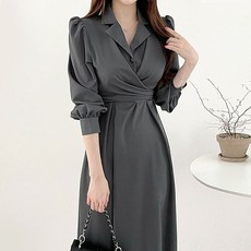마이시즌 여성용 싱글버튼 트렌치 원피스