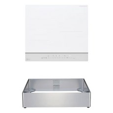 LG 디오스 오브제컬렉션 인덕션 빌트인 3구 전기레인지 미스트 크림 화이트 본품 + 프리스탠딩 자재 15cm 방문설치, BEI3WWQLOA
