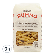 루모 펜네 리가테 프리미엄 파스타, 500g, 6개