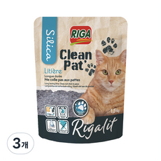 RIGA 리가릿 클린펫 실리카 고양이 모래, 1.5kg, 3개
