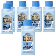 밀크바오밥 여행용 바디워시 화이트머스크, 70ml, 6개