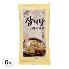 비니플랑센 국산 삼계탕 백숙 수육 만능 육수 재료, 100g, 6개
