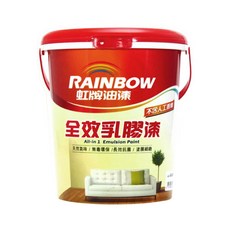 RAINBOW 虹牌油漆 全效乳膠漆, 天然氣味 無毒環保 長效抗菌 塗膜細緻, 平光 鄉居, 1桶