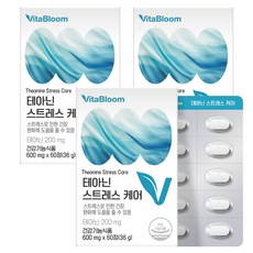 Stress Care茶胺酸複合補充錠, 60顆, 3個