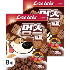 제로랩스 강아지용 시리얼 멍스, 캐롭 맛, 100g, 8개 - 강아지시리얼