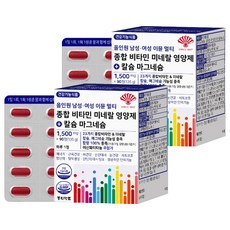 동화약품 올인원 남성 여성 이뮨 멀티 종합 비타민 미네랄 영양제 칼슘 마그네슘 135g, 90정, 2개 90정, 2개