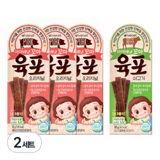 아이배냇 꼬마 육포 오리지널 3p + 쇠고기1p, 돈육 + 쇠고기 혼합맛, 2세트