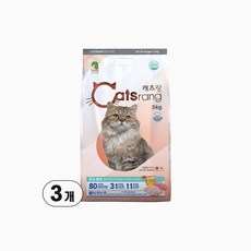 캐츠랑 NEW 전연령 올라이프 고양이 건식사료, 닭+참치, 3kg, 3개 닭 + 참치, 3kg, 3개