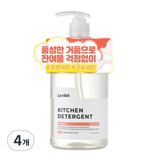 라비킷 주방세제 자몽향, 750ml, 4개