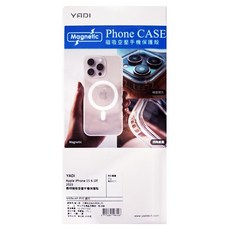 YADI 亞第 Apple iPhone 15 6.1吋 2023 透明磁吸空壓手機保護殼, 透明