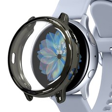 누아트 갤럭시 워치 액티브2 스크린보호 풀커버 케이스 44mm, 블랙, 1개