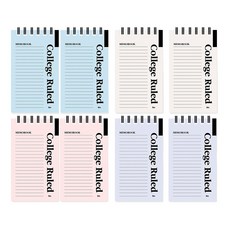두꺼운상철수첩심플컬리지 12598 4종 8개입 혼합발송, 랜덤발송, 8개 민트, 소이밀크, 핑크, 퍼플, 1세트