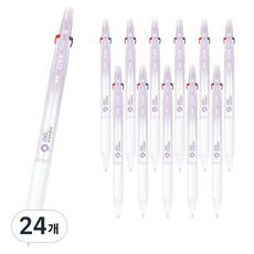  자바펜 지움3겔 지워지는 볼펜 0.5mm, 24개, 퍼플 
