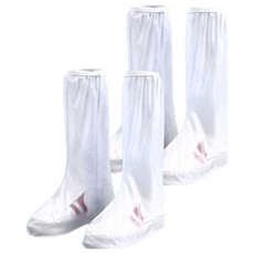 利雨 高筒防水雨鞋套，輕便好攜帶, 白色, 3XL(45~46)