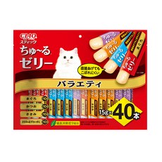 챠오츄르 고양이 스틱 짜먹는 간식 40p, 혼합맛(참치/가다랑어/닭가슴살/닭가슴살&게), 15g, 1개