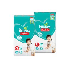 팸퍼스 베이비드라이 팬티형 기저귀 XL 5단계(12~17kg), 124매