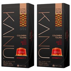 카누 바리스타 머신 전용 캡슐커피 콜롬비아 톨리마, 9.5g, 10개입, 2개