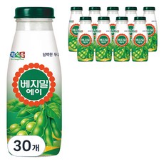 베지밀 에이 담백한 두유, 190ml, 30개