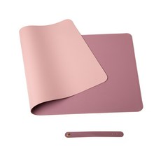 PU가죽 파스텔 방수 마우스 장패드 양면형 70 x 35 cm, 퍼플 + 핑크, 1개
