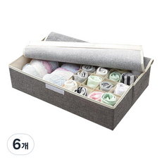 Maket Gamseong 17格內衣收納箱 綠色, 灰色, 6個
