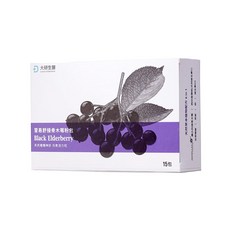 大研生醫 冒易舒接骨木莓粉包 Set 15入 天然草本植物配方 6 in 1, 15包, 3g, 1盒
