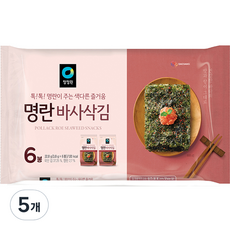 청정원 명란맛 바사삭김, 22.8g, 5개