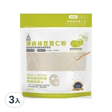 j-start 淨膚綠豆粉200g 3入組｜天然溫和清潔，深層淨化毛孔，改善黑頭粉刺，打造細緻光滑美肌, 200g, 3入