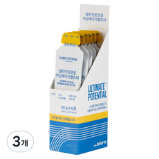 UltimatePotential 跑步能量凝膠無咖啡因能量凝膠 6入, 3個, 240g
