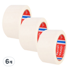 다다 마스킹 종이테이프 50mm x 15m, 화이트, 6개 화이트, 6개