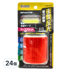 minono 米諾諾 夜間反光警示膠帶 139359, 顏色隨機, 24個