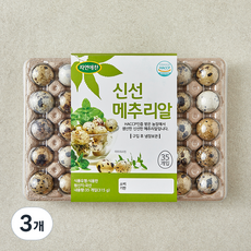 자연애찬 신선 메추리알 35구, 315g, 3개