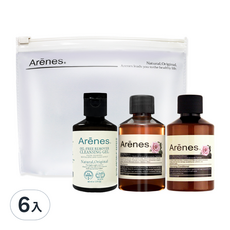 Arenes愛霓思 Arenes旅行組A (玫洗60ml+玫護60ml+卸光光60ml+旅行袋) 6入