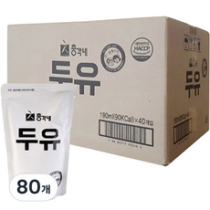 총각네 두유, 190ml, 80개