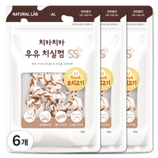 내츄럴랩 강아지 치카치카 우유 치실껌 SS 7p, 오리고기, 42g, 6개