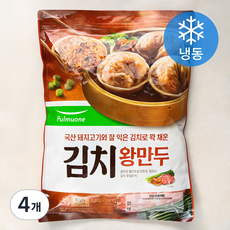 풀무원 제대로 채운 김치왕만두 (냉동), 4개, 1.4kg