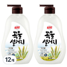 트리오 곡물설거지 우리밀 주방세제, 750ml, 12개