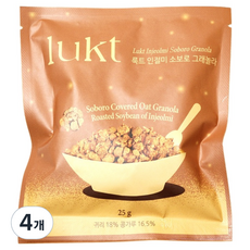 LUKT 인절미 소보로 그래놀라, 4개, 25g