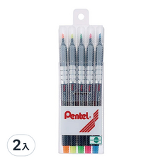 Pentel. 螢光筆(國內樣式)5支裝S512-5, 2入
