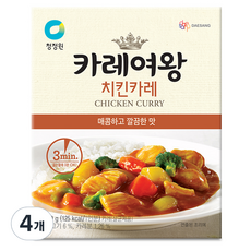 청정원 카레여왕 치킨카레, 160g, 4개