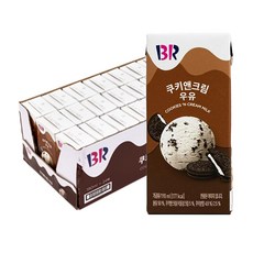 배스킨라빈스 쿠키앤크림 우유, 24개, 190ml