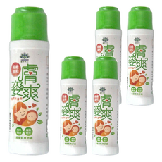 膚姿爽 植萃 爽身粉，添加植物精油，清爽舒適, 100g, 5瓶