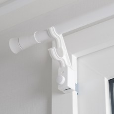 생활백서 못 없이 설치하는 안뚫어고리 커튼봉용, 화이트, 2개