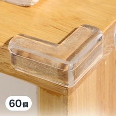 無品牌 透明防撞角 桌角保護套 L型 3.5 x 3.5 x 1cm 透明 60個