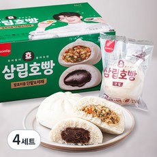 삼립 호빵 발효미종 단팥 7입 + 야채 7입, 4세트