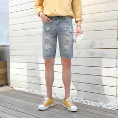 남자찢청반바지