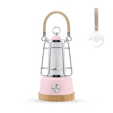 코코노 러스티 클래식 LED 감성 캠핑 랜턴, 오프 핑크, 1개