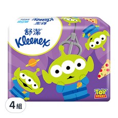 Kleenex 舒潔 迪士尼雲朵系列 旅行包超柔面紙 款式隨機 70張, 4包, 4組