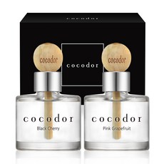 코코도르 우드볼 차량용디퓨저 50ml 2개입, 프룻(블랙체리, 핑크 그레이프프룻), 1세트