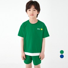 롤리트리 아동 헬로 레터링 반팔 레이어드 티바지 세트 리트리 아동 헬로 레터링 반팔 레이어드 티바지 세트