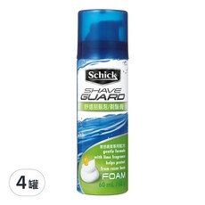 舒適牌 Schick 刮鬍泡 敏感型, 溫和配方 清新青檸香氣, 60g, 4瓶